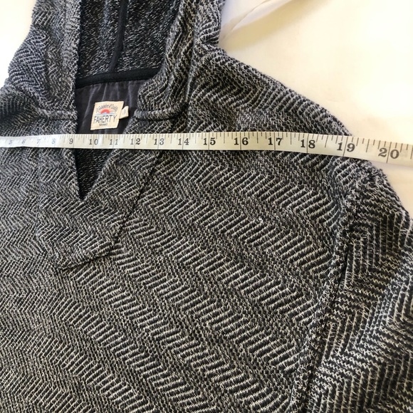 Faherty Men’s Herringbone French Terry Beach Hoodie in Granite Size L - Picture 10 of 14